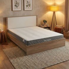 Κρεβάτι με στρώμα Athos-Dreamer pakoworld sonoma-λευκό 160x200εκ |  Κρεβάτια στο espiti