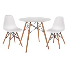 ΣΕΤ ΤΡΑΠΕΖΑΡΙΑΣ 3ΤΜΧ TWIST HM21372 ΣΤΡΟΓΓΥΛΟ ΤΡΑΠΕΖΙ Φ80 & 2 ΚΑΡΕΚΛΕΣ ΣΕ ΛΕΥΚΟ |  Σετ τραπεζαρίες στο espiti