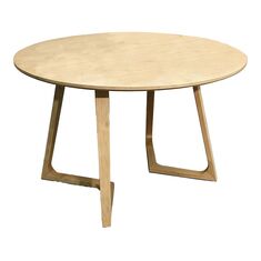 Τραπέζι Sedria pakoworld mdf σε φυσική απόχρωση Φ120x75εκ |  Τραπέζια στο espiti