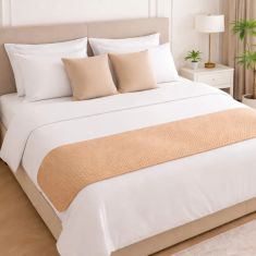 ΤΡΑΒΕΡΣΑ ΚΡΕΒΑΤΙΟΥ OMNIA BEIGE (55Χ250) 55X250 MELINEN |  Κουβερλί Υπέρδιπλα στο espiti