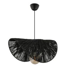 Φωτιστικό οροφής Taco Megapap E27 γιούτα μονόφωτο χρώμα μαύρο 51x36x55εκ. |  Οροφής στο espiti