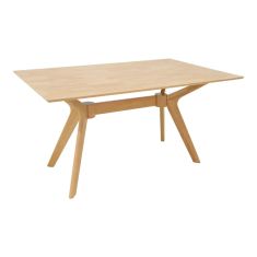 Τραπέζι Raffles pakoworld rubberwood με mdf σε φυσική απόχρωση 150x90x76εκ |  Τραπέζια στο espiti
