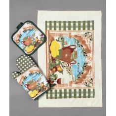 Σετ 3 τεμαχίων γάντι πιάστρα ποτηρόπανο GREECE5 5206978220883 SilkFashion |  Ποδιές - Πιάστρες στο espiti