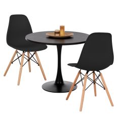 ΣΕΤ ΤΡΑΠΕΖΑΡΙΑΣ 3ΤΜΧ ROLLO HM21389 ΣΤΡΟΓΓΥΛΟ ΤΡΑΠΕΖΙ--2 ΚΑΡΕΚΛΕΣ ΣΕ ΜΑΥΡΟ |  Σετ τραπεζαρίες στο espiti