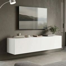 Έπιπλο τηλεόρασης επιτοίχιο με Led Rival pakoworld λευκό 120x35x30εκ |  Έπιπλα τηλεόρασης στο espiti