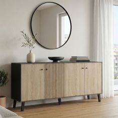 Μπουφές Tuscany pakoworld sonoma-ανθρακί 180x40x78.6εκ |  Μπουφέδες στο espiti