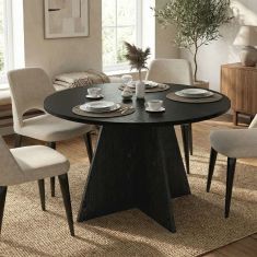Τραπέζι Tailor Megapap χρώμα sencron black Ø120x75,7εκ. |  Τραπέζια στο espiti
