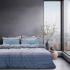 Beauty Home Σετ κουβερλί μονό Glory Art 12373 160x230 Γκρι,Μπλε       |  Κουβερλί Μονά στο espiti