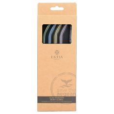 ESTIA ΚΑΛΑΜΑΚΙΑ ΓΥΑΛΙΝΑ ΜΕ ΒΟΥΡΤΣΑΚΙ  ΣΕΤ 4 ΤΕΜ. ΠΟΛΥΧΡΩΜΑ - 01-39226 Estia |  Ποτήρια στο espiti