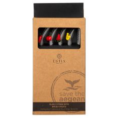 ESTIA ΚΑΛΑΜΑΚΙΑ ΓΥΑΛΙΝΑ ΜΕ ΒΟΥΡΤΣΑΚΙ  ΣΕΤ 4 ΤΕΜ. ΦΡΟΥΤΑ - 01-39233 Estia |  Ποτήρια στο espiti