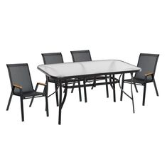 ΣΕΤ ΤΡΑΠΕΖΑΡΙΑΣ 5ΤΜΧ BRUNO HM10729.03 ΚΑΡΕΚΛΕΣ ΜΕΤΑΛΛΙΚΕΣ & ΤΡΑΠΕΖΙ 150x90εκ ΜΑΥΡΟ |  Σετ τραπεζαρία κήπου στο espiti