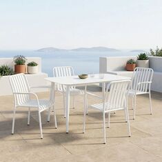 Τραπεζαρία Heven Vista pakoworld σετ 5τεμ λευκό αλουμίνιο 120x70x72εκ |  Σετ τραπεζαρία κήπου στο espiti