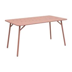 Τραπέζι Moraja pakoworld terracotta μέταλλο 140x80x72εκ |  Τραπέζια κήπου στο espiti