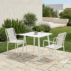 Τραπεζαρία Heven Vista pakoworld σετ 3τεμ λευκό αλουμίνιο 80x80x72εκ |  Σετ τραπεζαρία κήπου στο espiti