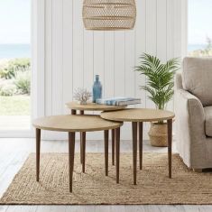 Τραπεζάκι σαλονιού σετ 3 τμχ Nola Megapap χρώμα sapphire oak Ø60x46εκ. |  Τραπεζάκια βοηθητικά στο espiti