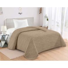 ΚΟΥΒΕΡΛΙ MICROFIBER ΜΟΝΟ 160X240 ADAM HOME GLORIA MOCHA |  Κουβερλί Μονά στο espiti