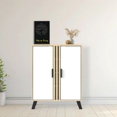 Παπουτσοθήκη-ντουλάπι Shoby pakoworld λευκό-sonoma 70.5x30x91εκ |  Παπουτσοθήκες στο espiti