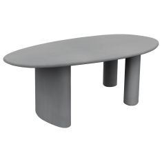 ΤΡΑΠΕΖΙ ΤΡΑΠΕΖΑΡΙΑΣ ΟΒΑΛ VOLPE HM6599.01 ΓΚΡΙ FIBER CEMENT 240x100x75Υεκ |  Τραπέζια κήπου στο espiti