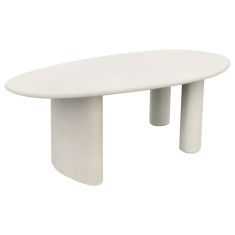 ΤΡΑΠΕΖΙ ΤΡΑΠΕΖΑΡΙΑΣ ΟΒΑΛ VOLPE HM6599.02 ΜΠΕΖ FIBER CEMENT 240x100x75Υεκ |  Τραπέζια κήπου στο espiti