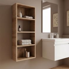 Ραφιέρα τοίχου Rafina Megapap χρώμα καρυδί Ud 40x15x90εκ. |  Ραφιέρες τοίχου στο espiti