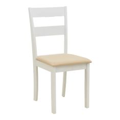 Καρέκλα Dallan pakoworld rubberwood λευκό 40x47.5x89εκ |  Καρέκλες στο espiti