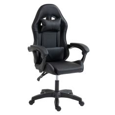 ΚΑΡΕΚΛΑ GAMING STRATUS HM1231.01 ΜΑΥΡΟ PVC--ΜΕ ΜΑΞIΛΑΡΑΚΙΑ ΜΕΣΗΣ/ΚΕΦΑΛΗΣ 62x62x119Υεκ |  Καρέκλες γραφείου στο espiti