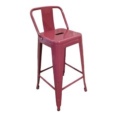 Σκαμπό μπαρ μεσαίου ύψους με πλάτη Utopia pakoworld terracotta 42x42x86εκ |  Σκαμπώ μπαρ στο espiti