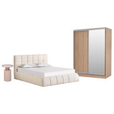 ΣΕΤ ΚΡΕΒΑΤΟΚΑΜΑΡΑΣ 3ΤΜΧ EDDY HM10883.03 ΥΦΑΣΜΑ ΜΠΟΥΚΛΕ ΜΠΕΖ-ΜΕΛΑΜΙΝΗ SONAMA |  Σετ Κρεβατοκάμαρας στο espiti