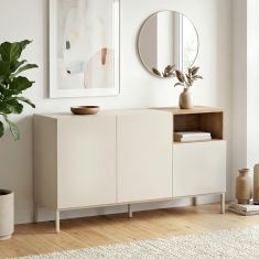 Μπουφές Cailin Megapap χρώμα sandstone - sepet oak 140x41,8x80εκ. |  Μπουφέδες στο espiti