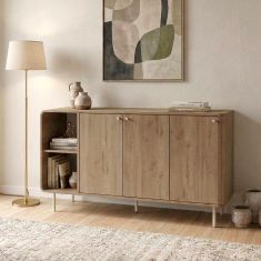 Μπουφές Colia Megapap χρώμα sepet oak 150x44x80εκ. |  Μπουφέδες στο espiti