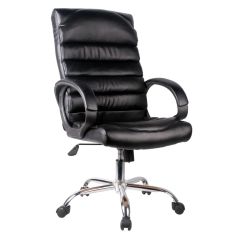 Καρέκλα Γραφείου ArteLibre MOLY Μαύρο Δέρμα 65x70.5x119-126cm 14230044 ArteLibre |  Καρέκλες γραφείου στο espiti