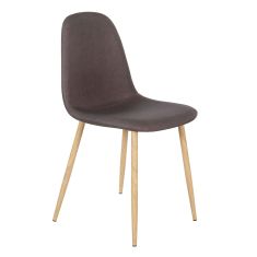 Καρέκλα ArteLibre DAHLIA Καφέ/Φυσικό Ύφασμα/Μέταλλο 50x43x86cm 14320015 ArteLibre |  Καρέκλες στο espiti