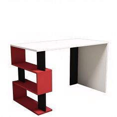 Γραφείο ArteLibre AIGINA Λευκό/Κόκκινο/Μαύρο 120x60x75cm 14410002 ArteLibre |  Γραφεία στο espiti