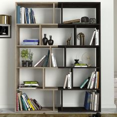 Βιβλιοθήκη ArteLibre Idra Ανοιχτό Καφέ/Σκούρο Καφέ 124x26x159cm 14410081 ArteLibre |  Βιβλιοθήκες στο espiti