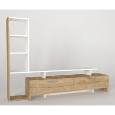Σύνθετο ArteLibre KENTUCKY Sapphire/Λευκό Μοριοσανίδα 168x30x120cm 14410172 ArteLibre |  Συνθέσεις σαλονιού στο espiti