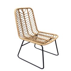 Καρέκλα Κήπου ArteLibre OSASCO Φυσικό/Μαύρο Μέταλλο/Rattan 63x47x87cm 14420016 ArteLibre |  Καναπέδες - Καρέκλες  στο espiti