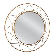 Καθρέπτης Τοίχου ArteLibre AERIN Χρυσό Μέταλλο/Γυαλί 80x4x80cm 14790005 ArteLibre |  Καθρέπτες στο espiti