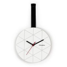 Ρολόι Τοίχου ArteLibre MINUET Λευκό/Μαύρο Ξύλο/Ύφασμα 23x23x2cm 14570342 ArteLibre |  Ρολόγια στο espiti
