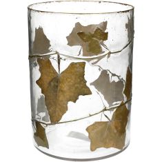 Κηροπήγιο ArteLibre Φύλλα Διάφανο Γυαλί 15x15x20cm 05150564 ArteLibre |  Διακοσμητκά στο espiti