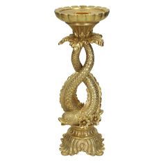 Κηροπήγιο ArteLibre Ψάρι Χρυσό Polyresin 10.5x10.5x27cm 05152085 ArteLibre |  Διακοσμητκά στο espiti