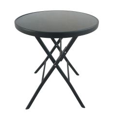 Τραπέζι Μεταλλικό ArteLibre Πτυσσόμενο TAURUS Μαύρο Φ60x70cm 14450053 ArteLibre |  Τραπέζια κήπου στο espiti