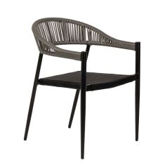 Πολυθρόνα Κήπου ArteLibre LIVINGSTONE Μαύρο/Γκρι Αλουμίνιο/Rattan 56x55x76cm 14840009 ArteLibre |  Καναπέδες - Καρέκλες  στο espiti