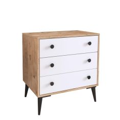 Συρταριέρα ArteLibre AMARI Δρυς/Λευκό Μοριοσανίδα 72x43x79cm 14870056 ArteLibre |  Συρταριέρες -Κονσόλες στο espiti
