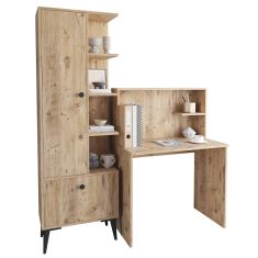 Γραφείο Με Ράφια ArteLibre DIALLO Δρυς Μοριοσανίδα 150x50x123cm 14870070 ArteLibre |  Γραφεία στο espiti