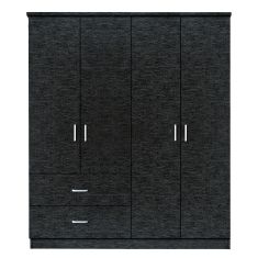 Ντουλάπα ArteLibre HOYA WAX Μαύρο Μοριοσανίδα 119x42x181cm 14370204 ArteLibre |  Ντουλάπες ρούχων στο espiti