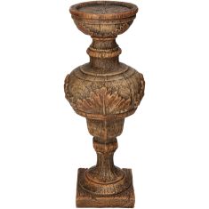 Κηροπήγιο ArteLibre Καφέ Polyresin 12x12x31cm 05156725 ArteLibre |  Διακοσμητκά στο espiti