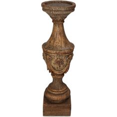 Κηροπήγιο ArteLibre Καφέ Polyresin 10x10x36.8cm 05156726 ArteLibre |  Διακοσμητκά στο espiti
