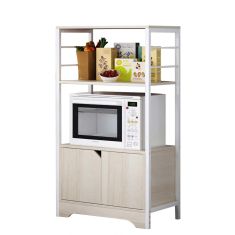Ραφιέρα Κουζίνας ArteLibre GORAL Maple/Λευκό MDF/Μέταλλο 60x30x95cm 14370223 ArteLibre |  Σετ Κουζίνες στο espiti