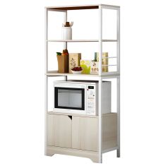 Ραφιέρα Κουζίνας ArteLibre CARIBOU Maple/Λευκό MDF/Μέταλλο 60x30x120cm 14370225 ArteLibre |  Σετ Κουζίνες στο espiti