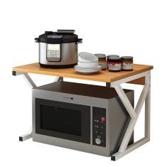 Ραφιέρα Κουζίνας ArteLibre BEAVER Δρυς/Λευκό MDF/Μέταλλο 54x35x34cm 14370233 ArteLibre |  Σετ Κουζίνες στο espiti